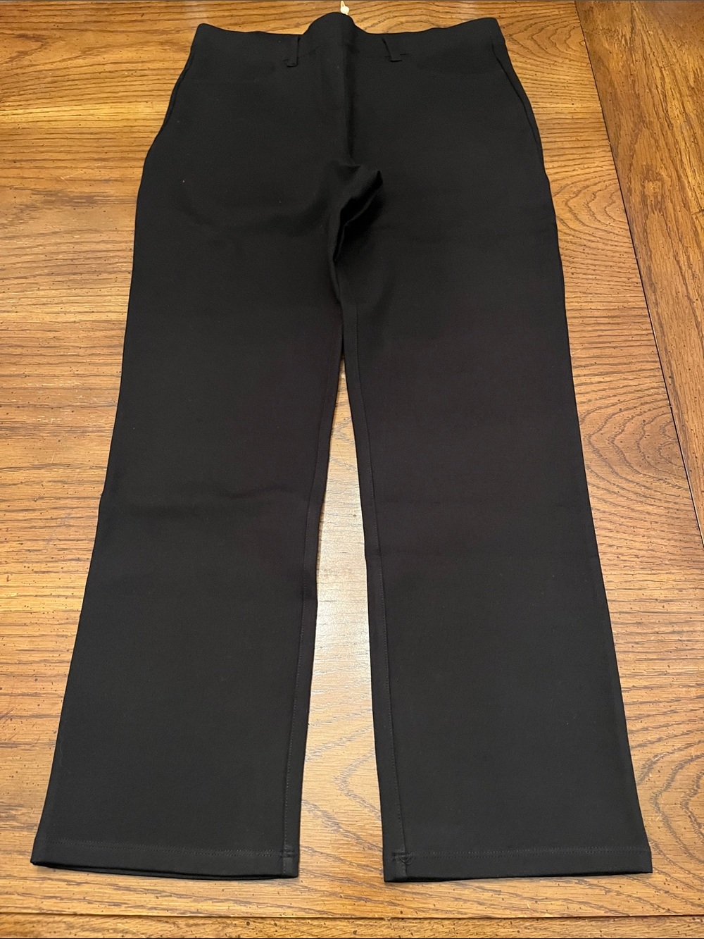 Black Straight-Leg Pants